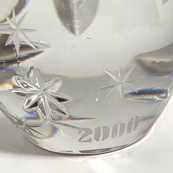 Y2K Handmade Sullivans 24% PBO Polish Crystal Egg Paperweight Starburst Design - Picture 7 of 7